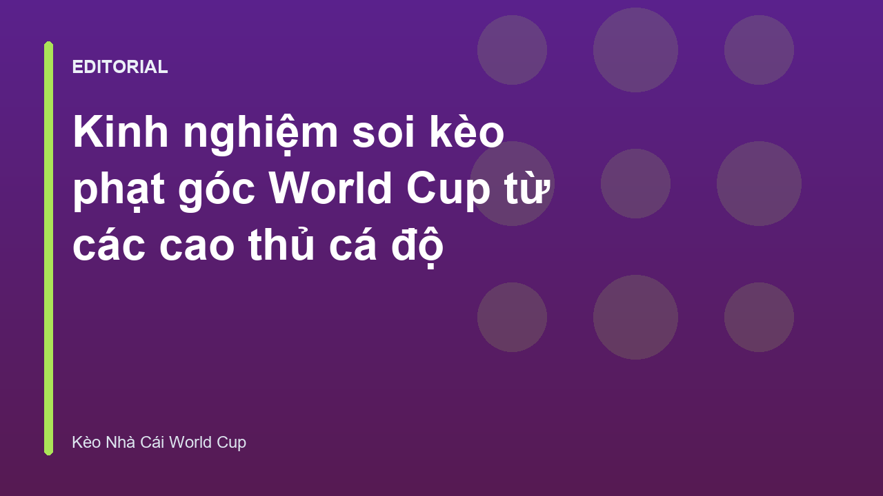 Cầu thủ thực hiện quả phạt góc trong trận đấu World Cup