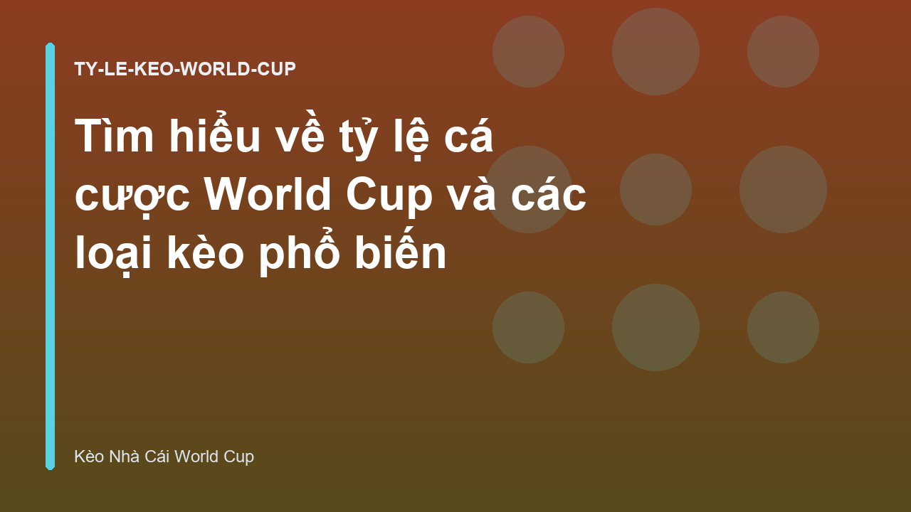 Read more about the article Tìm hiểu về tỷ lệ cá cược World Cup và các loại kèo phổ biến